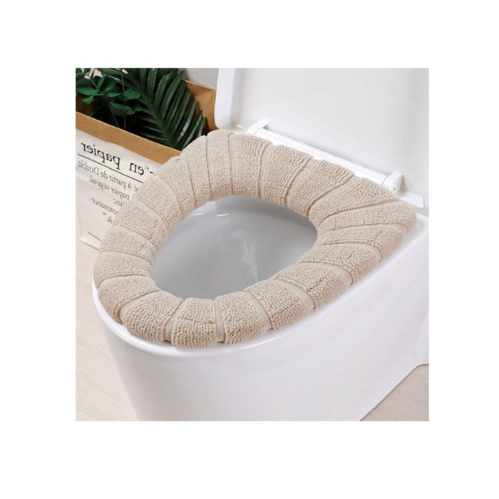 Thick Soft Warm Toilet Seat Cover | Stretchable & Washable Cushion