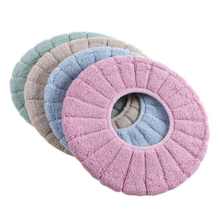 Thick Soft Warm Toilet Seat Cover | Stretchable & Washable Cushion