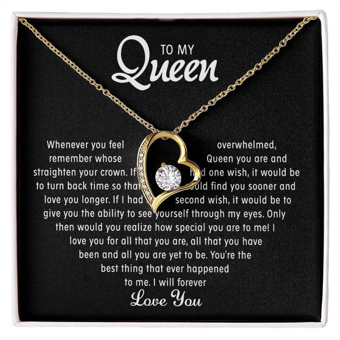 "To my Queen" – Love Heart Necklace