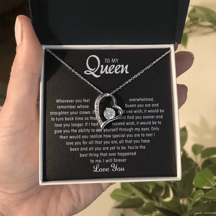 "To my Queen" – Love Heart Necklace