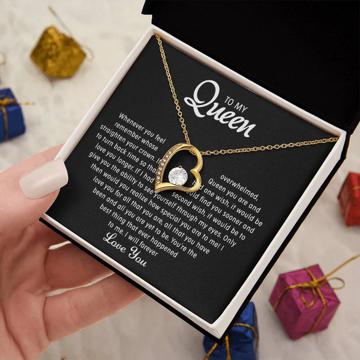 "To my Queen" – Love Heart Necklace