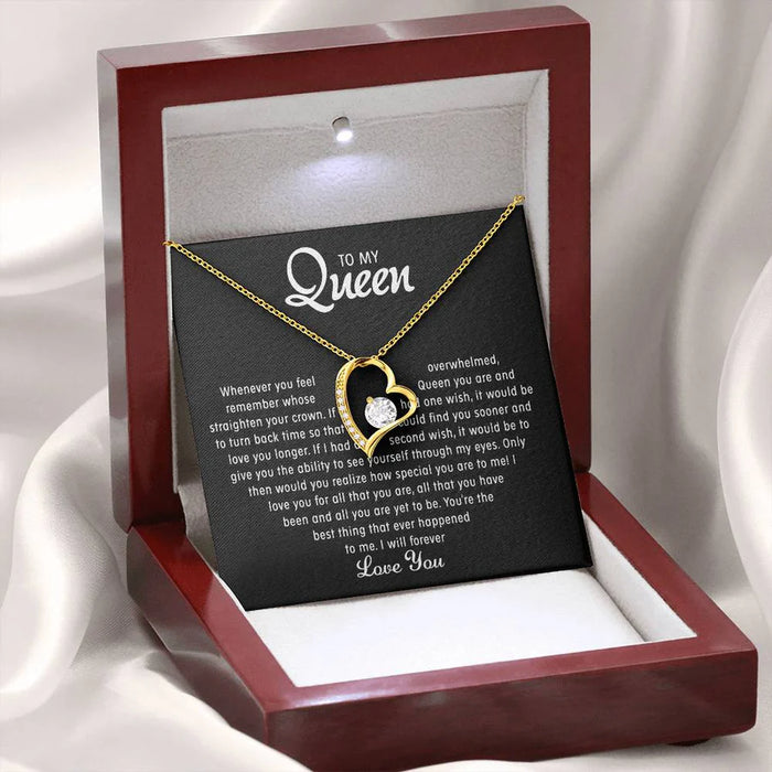 "To my Queen" – Love Heart Necklace