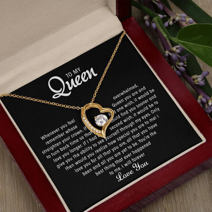 "To my Queen" – Love Heart Necklace