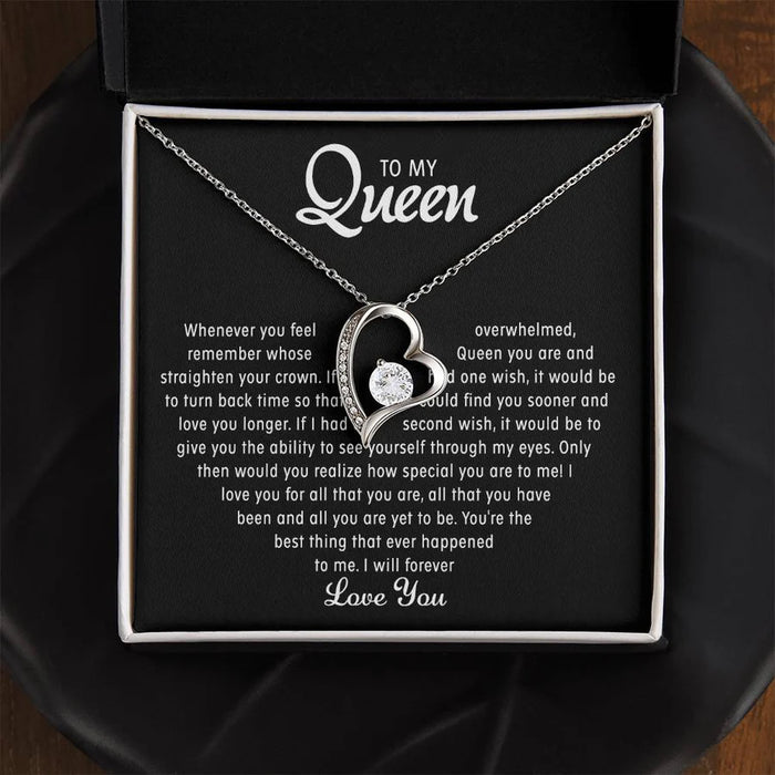 "To my Queen" – Love Heart Necklace