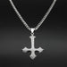 Unisex Gothic Cross Necklace – Stainless Steel Upside Down Pendant