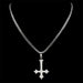 Unisex Gothic Cross Necklace – Stainless Steel Upside Down Pendant