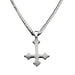 Unisex Gothic Cross Necklace – Stainless Steel Upside Down Pendant