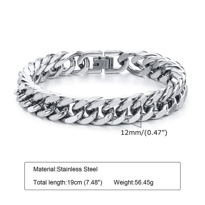 VNOX Stainless Steel Men's Bracelet – Trendy Chain Link Style