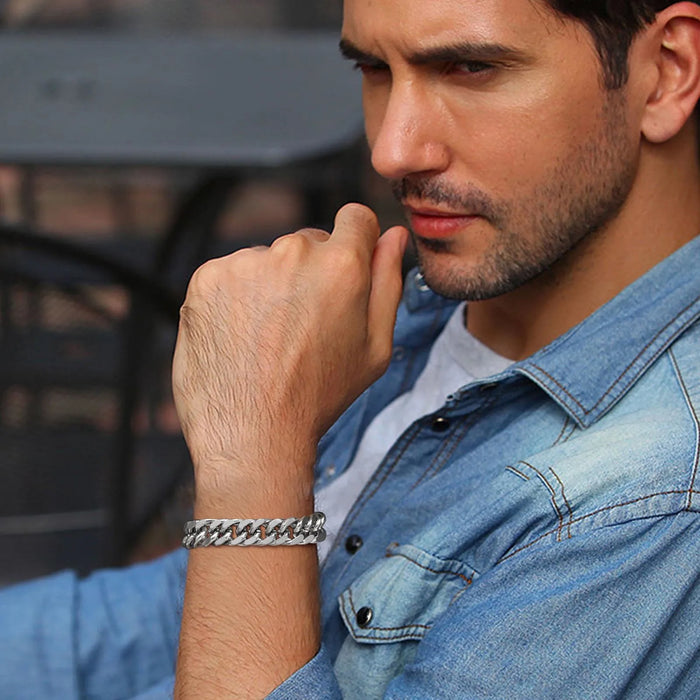 VNOX Stainless Steel Men's Bracelet – Trendy Chain Link Style