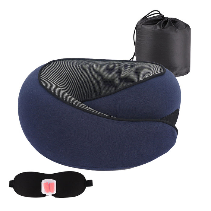 Memory Foam Travel Neck Pillow – Portable Comfort for Airplanes, Cars