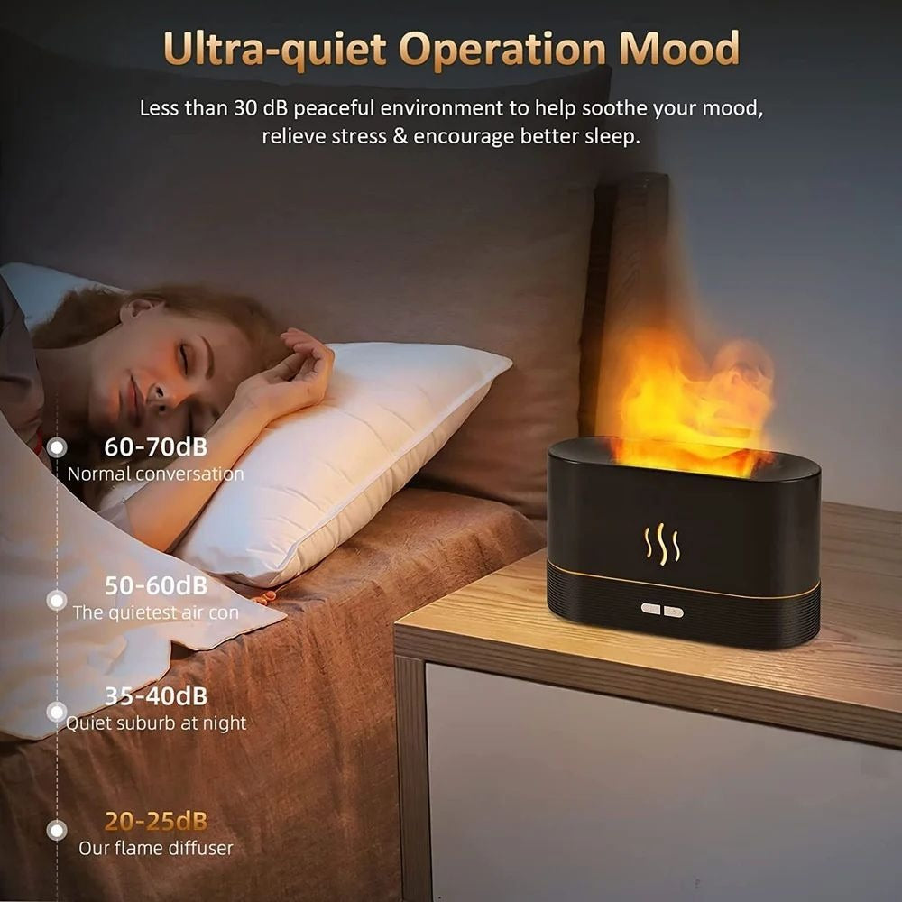 LED Flame Humidifier Diffuser